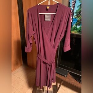 Eddie Bauer Plum Wrap Dress - NWT